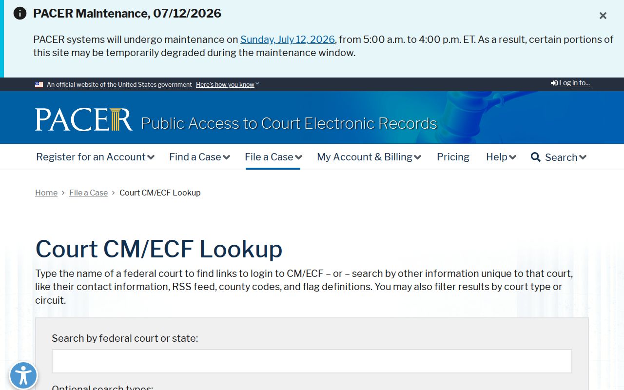Greenwich County warrant records and federal CM ECF court lookup context